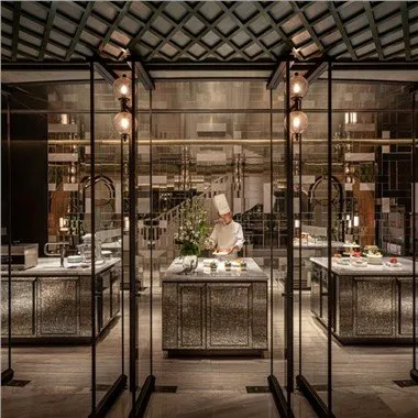 Ilha de cozinha moderna e luxuosa